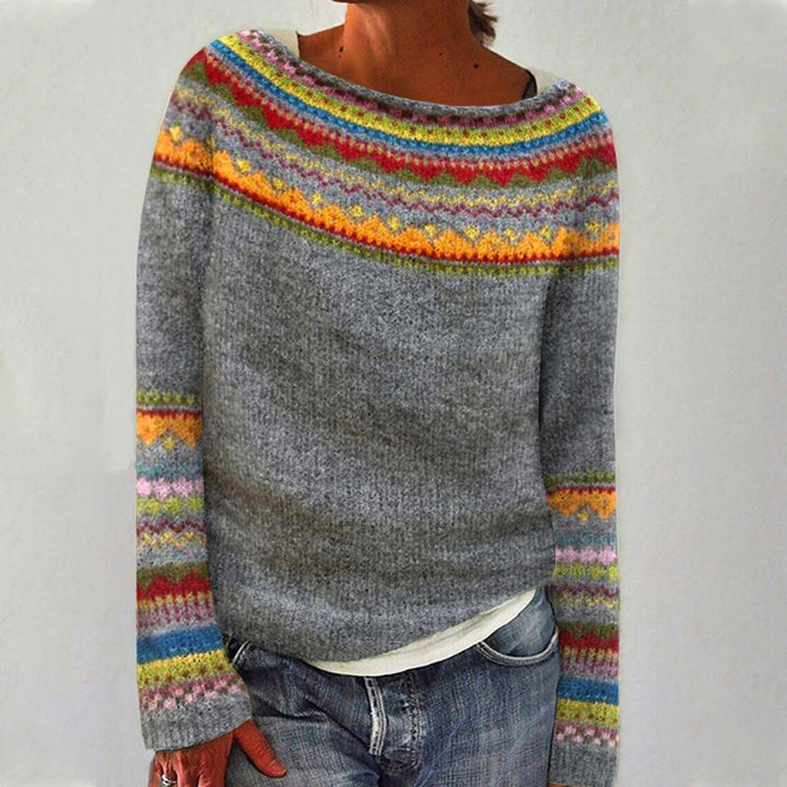 Courtey - Cozy Long Sleeve Round Neck Sweater