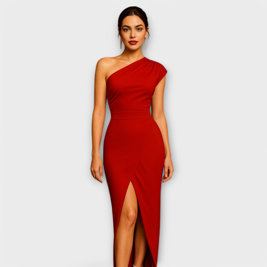 Elegant Asymmetric Evening Dress