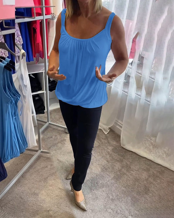 Vangie | Graceful Pleated Top