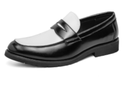 Xara – Black Loafers with Metallic Shine