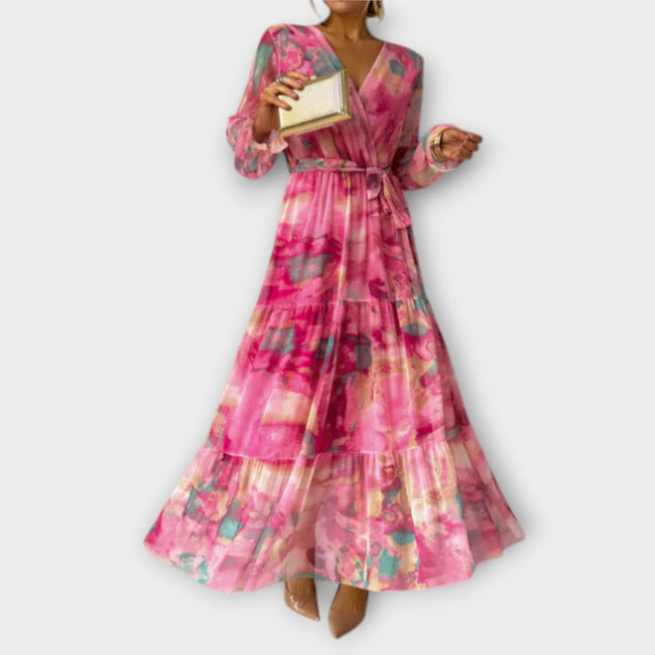 Evelyn - Watercolour Dream Maxi Dress