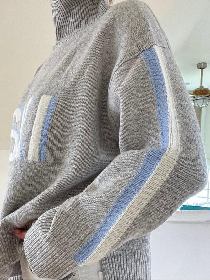 Retro Turtleneck Ski Sweater