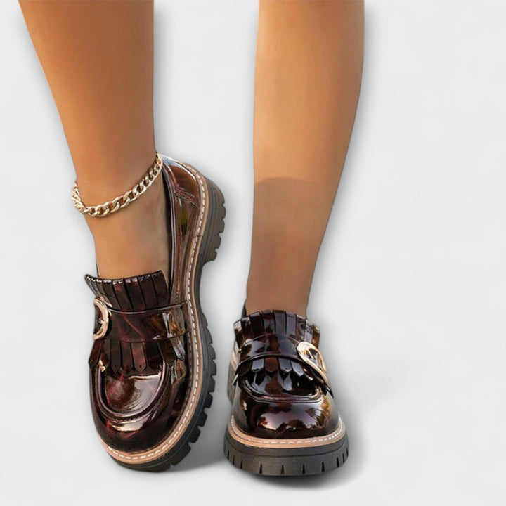Nova – Round Toe Design with Abstract Print, Casual Slippers