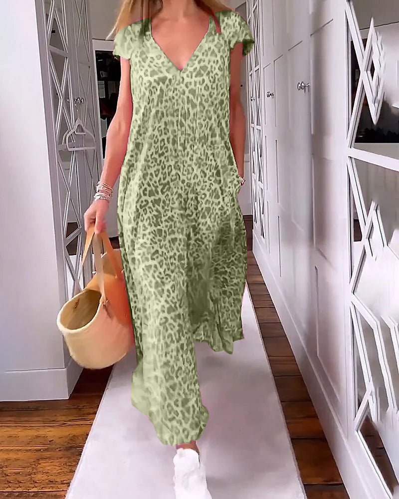 Glaiza - V-Neck Maxi Dress