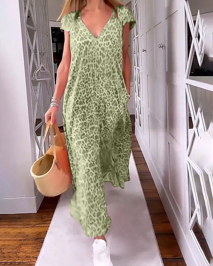 Glaiza - V-Neck Maxi Dress