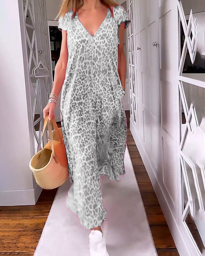 Glaiza - V-Neck Maxi Dress