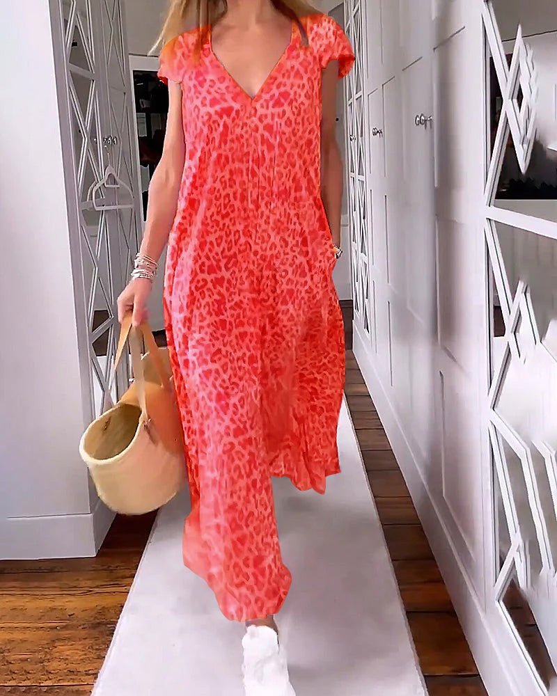 Glaiza - V-Neck Maxi Dress